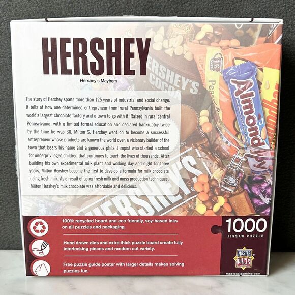 Hershey's Mayhem Chocolate Candy MasterPieces Jigsaw Puzzle 1000 Piece-Complete - Picture 7 of 7